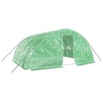 vidaXL Serre avec cadre en acier vert 20 m² 5x4x2 3 m