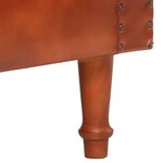 vidaXL Chaise cabriolet marron Cuir véritable de chèvre
