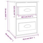 vidaXL Table de chevet murale sonoma gris 41 5x36x53 cm
