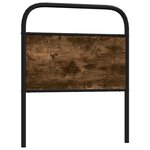 vidaXL Tête de lit chêne fumé 80 cm acier et bois d'ingénierie
