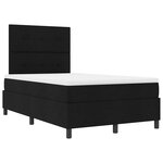 vidaXL Lit à ressorts avec matelas et lumières LED - Noir  120 x 200 cm  Tissu