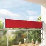 vidaXL Auvent latéral rétractable de patio 60x300 cm Rouge