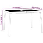 vidaXL Ensemble à manger de jardin 5 Pièces anthracite acier