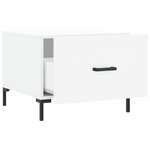vidaXL Tables basses 2 Pièces blanc 50x50x40 cm bois d'ingénierie