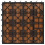 vidaXL Carreau de terrasse 11 Pièces WPC 30 x 30 cm 1 m² Couleur Teck