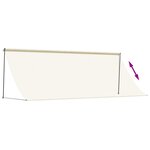 vidaXL Auvent rétractable crème 400x150 m tissu et acier