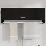 Armoire vidaXL en chêne noir 100x32 5x35 cm en bois d'ingénierie