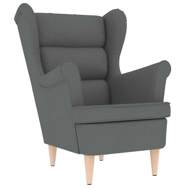 vidaXL Fauteuil gris foncé 74x84x100 cm tissu