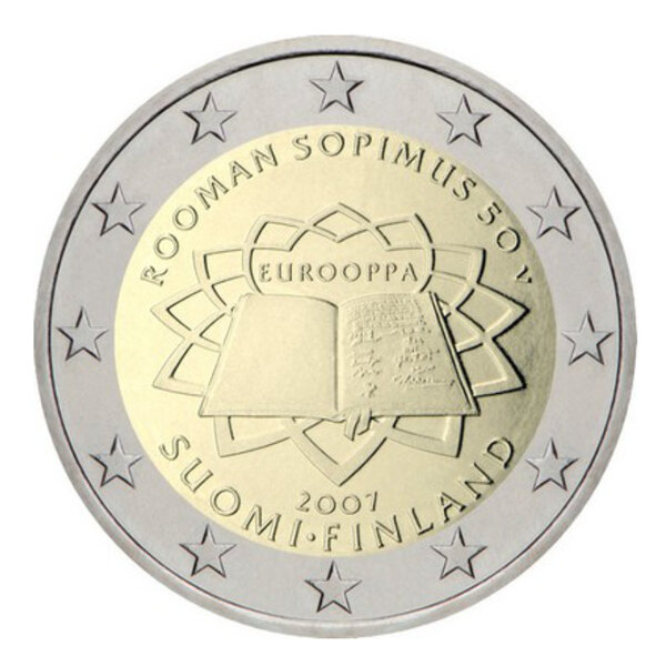 2 euros commémorative Finlande 2007 - Traité de Rome.