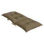 vidaXL Coussins de chaise à dossier haut lot de 2 taupe mélangé tissu
