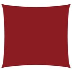vidaXL Voile de parasol Tissu Oxford carré 2 5x2 5 m rouge