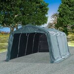 Vidaxl tente amovible pour bétail pvc 550 g/m² 3 3 x 6 4 m vert foncé