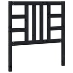 vidaXL Tête de lit Noir 96x4x100 cm Bois massif de pin