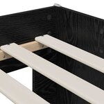 vidaXL Cadre de lit pour enfants avec rangement Chêne noir 90 x 190 cm