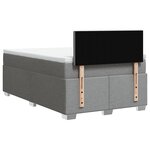 vidaXL Sommier à lattes de lit avec matelas Gris clair 120x200cm Tissu