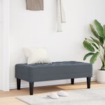 vidaXL Banc vieXL Gris foncé 113 cm Velours