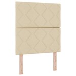 vidaXL Tête de lit LED Crème 80 cm tissu