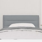 vidaXL Tête de lit Hauteur réglable Manuel Gris clair 80 cm tissu