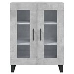 vidaXL Buffet haut Gris béton 69 5x34x180 cm Bois d'ingénierie