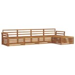 vidaXL Ensemble de canapés d'extérieur 5 Pièces Naturel