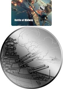 Pièce de monnaie en Palladium 12 Dollars g 0.031 (1/1000 oz) Millésime 2026 BATTLE OF MIDWAY 1/1000 (PRÉCOMMANDE)