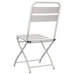 vidaXL Chaise de jardin pliante 2 Pièces Beige 55 x 56 5 x 91cm Acier