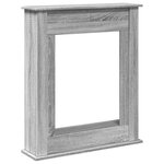 VidaXL Cadre de cheminée sonoma gris 75x20x87 5 cm bois d'ingénierie