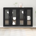 vidaXL Meubles muraux 2 pièces Chêne Noir 69 5 x 34 x 90 cm en bois reconstitué
