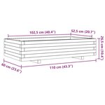 vidaXL Jardinière cire marron 110x60x26 5 cm bois de pin massif