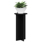 vidaXL Support de Plante 2 pièces Noir 29 5 x 29 5 x 60 cm