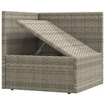 vidaXL Salon de jardin 7 Pièces avec coussins Gris Résine tressée