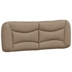 vidaXL Cadre de lit avec tête de lit Cappuccino 140x190 cm Similicuir