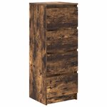 vidaXL Buffet chêne fumé 37 5x35x99 cm bois d'ingénierie
