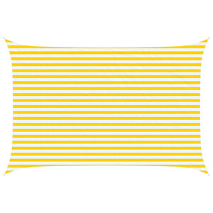vidaXL Voile d'ombre Jaune et blanc 4 5 × 3 m 100   polyester Oxford