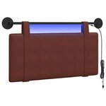 vidaXL Tête de lit suspendue Brun Brillant PU antique
