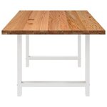 vidaXL Table à manger marron clair bois de chêne massif rectangulaire