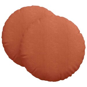 vidaXL Coussins de siège 2 Pièces Rouge orange Ø 60 cm