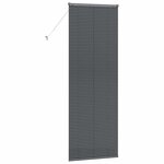 vidaXL Store de Fenêtre avec des rideaux Gris foncé Aluminium
