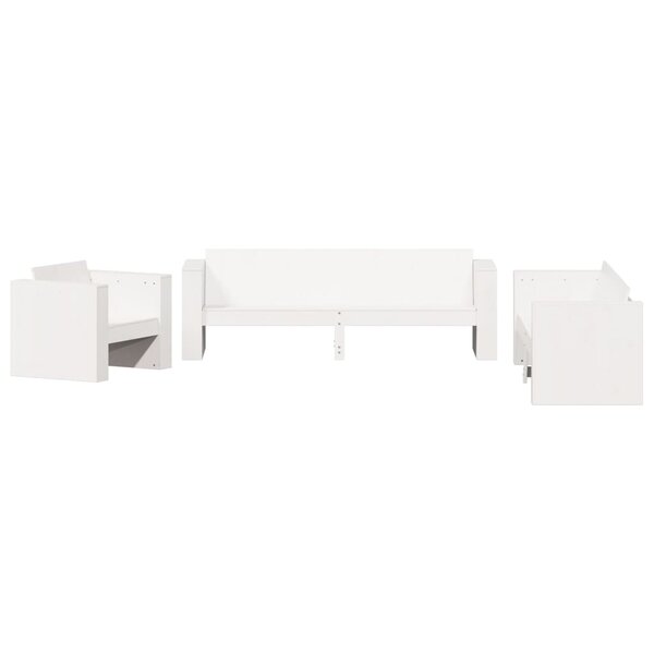 vidaXL Salon de jardin 2 Pièces blanc bois de pin massif
