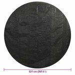 vidaXL Couverture de piscine Noir 527 cm PE