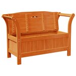 vidaXL Banc de rangement de jardin Acacia 119x76x44 cm Bois massif