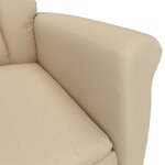 Fauteuil de massage vidaXL en microfibre crème