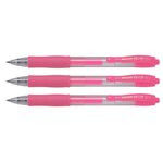 Stylo Roller Encre Gel G2 07 Pointe Moyenne Néon Rose x 3 PILOT