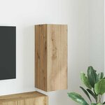 vidaXL Meuble TV mural Chêne artisan 30 x 31 x 80 cm Bois d'ingénierie