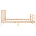 vidaXL Cadre de lit avec tête de lit 200x200 cm bois massif