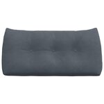 vidaXL Coussin de Dos Gris foncé 100 x 24 x 50 cm Velours