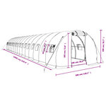 vidaXL Serre avec cadre en acier vert 48 m² 16x3x2 m
