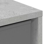 vidaXL Buffet avec tiroir Gris béton 30 5 x 27 x 84 5 cm
