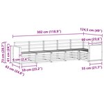 vidaXL Ensemble de canapés d'extérieur 5 pc Naturel