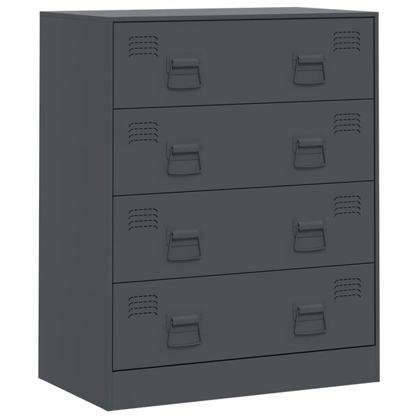 vidaXL Buffet anthracite 67x39x83 cm acier